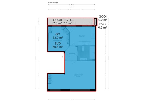 Floor plan - Achillesstraat 136-2, 1076 RL Amsterdam 